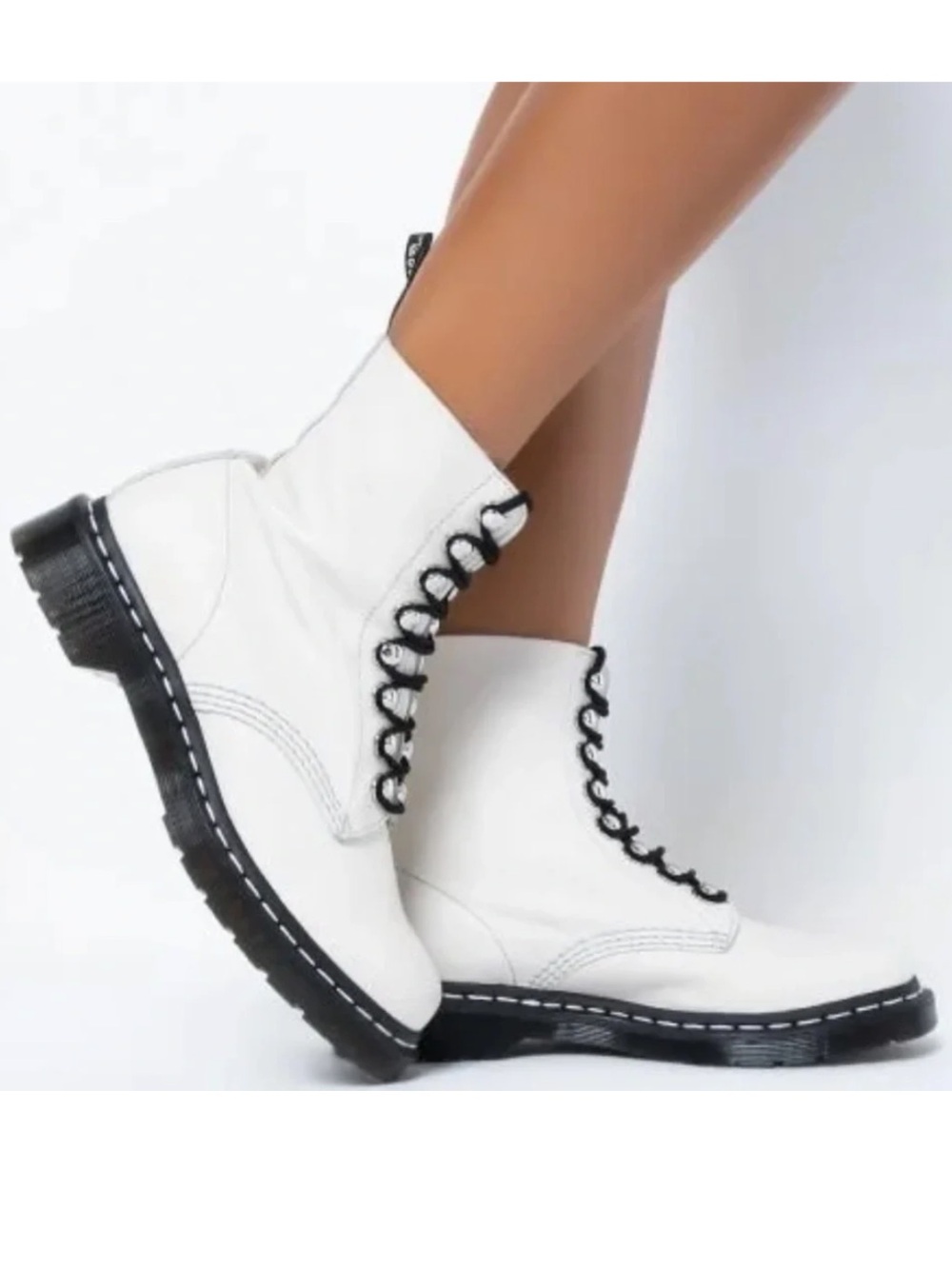 DR MARTENS WOMENS 1460 PASCAL HARDWARE VIRGINIA BOOT sz10 - Picture 3 of 15